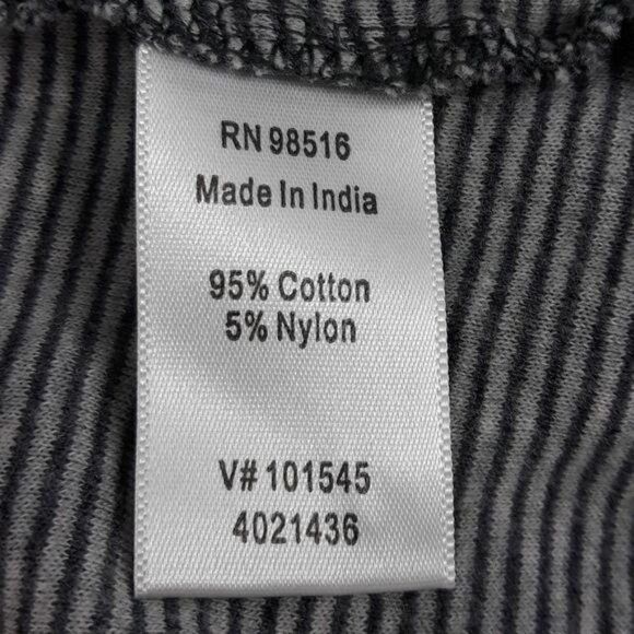 Coldwater Creek Cotton Casual Sporty Open Cardigan Monotone Gray Striped Sz 14 - Picture 9 of 11